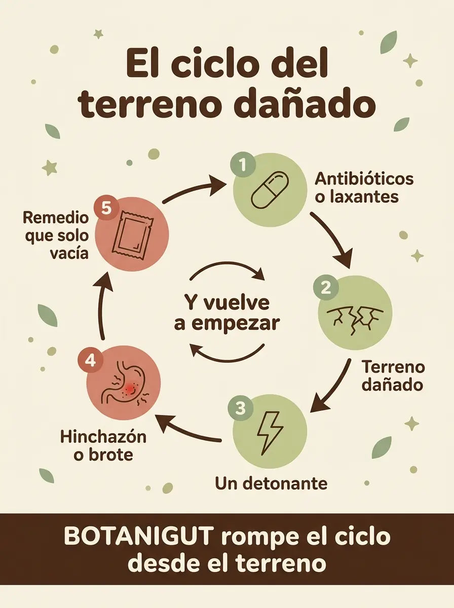 El ciclo completo del terreno dañado