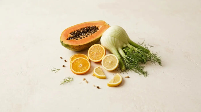 Papaya, hinojo y cítricos